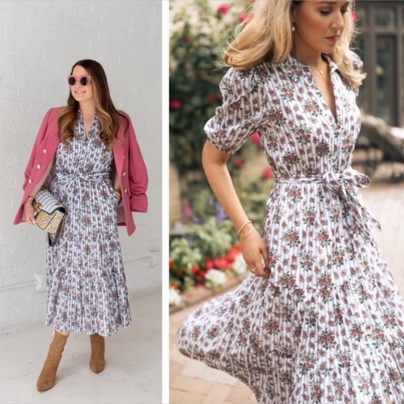 Veronica Beard Eunice Midi dress Sz 10 - Picture 3 of 4